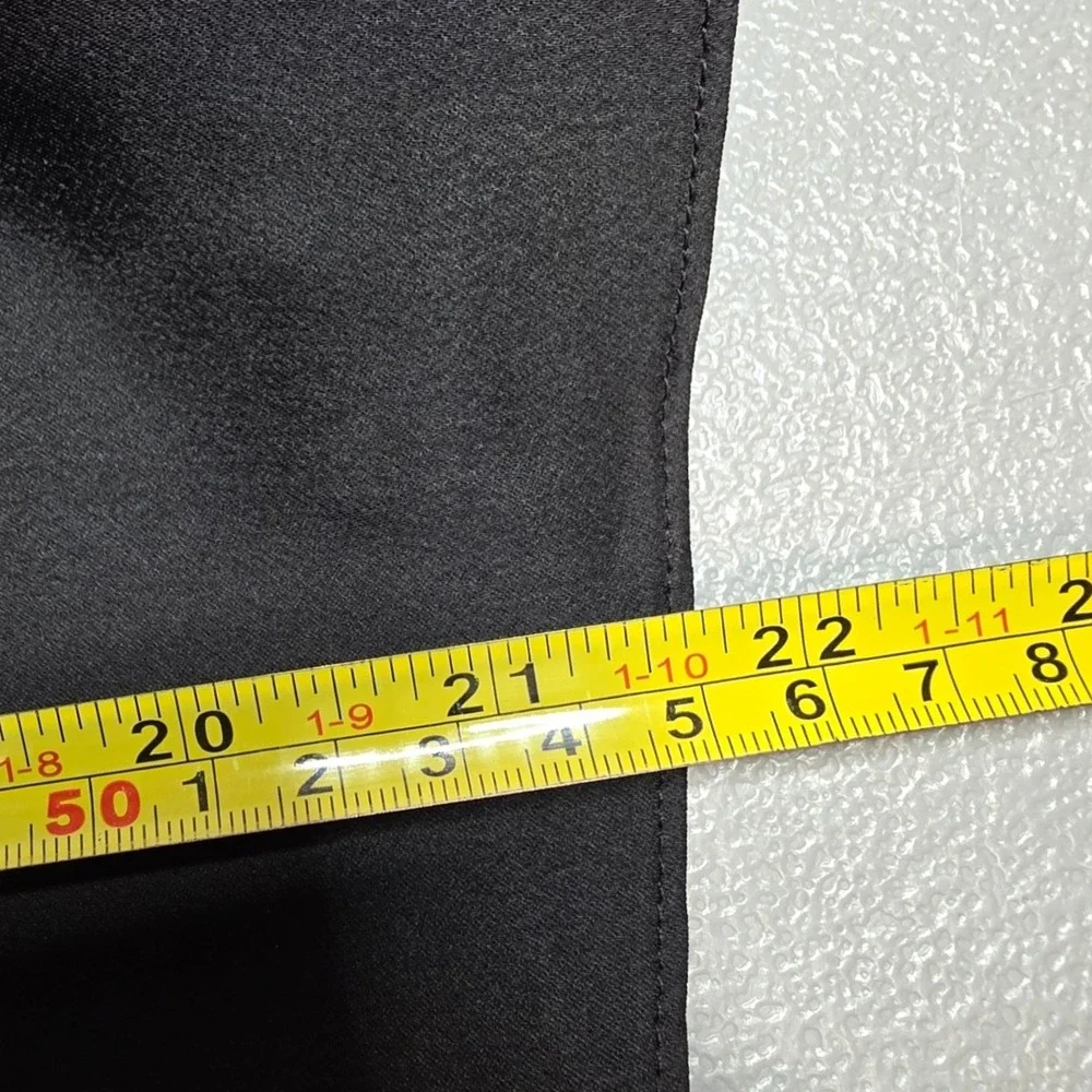 J. Crew‎ Womens 4 Black Satin Button Front Blouse